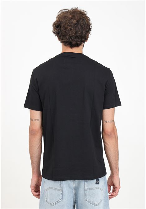 Men's black short-sleeved t-shirt with logo patch ARMANI EXCHANGE | 8NZTPRZJH4Z1200